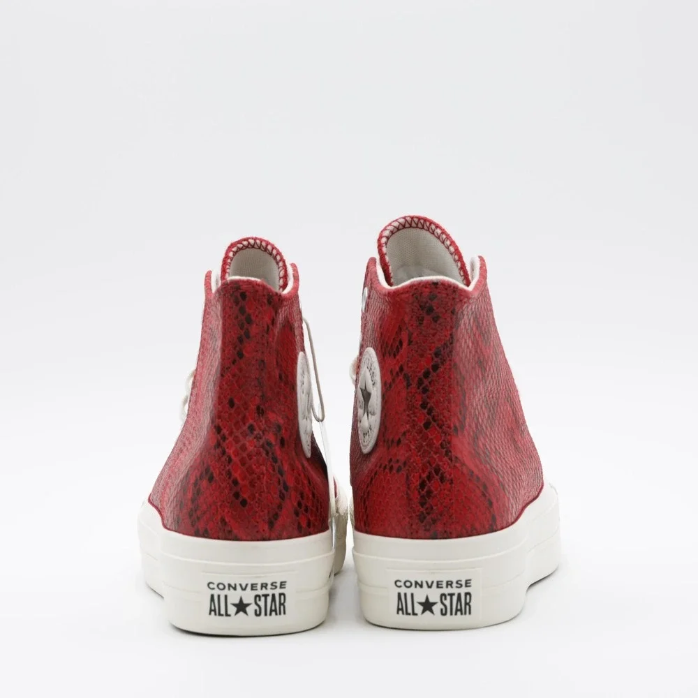 Converse Chuck‎ Taylor All Star Snakeskin Print Women's Shoes Red/Black Size 7.5 - Picture 8 of 11